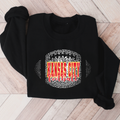 Dotted KC Football Black Crewneck