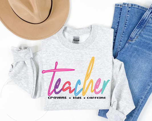 Teacher - Crayons, Kids, Caffeine