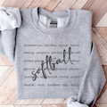 Softball Typography Crewneck