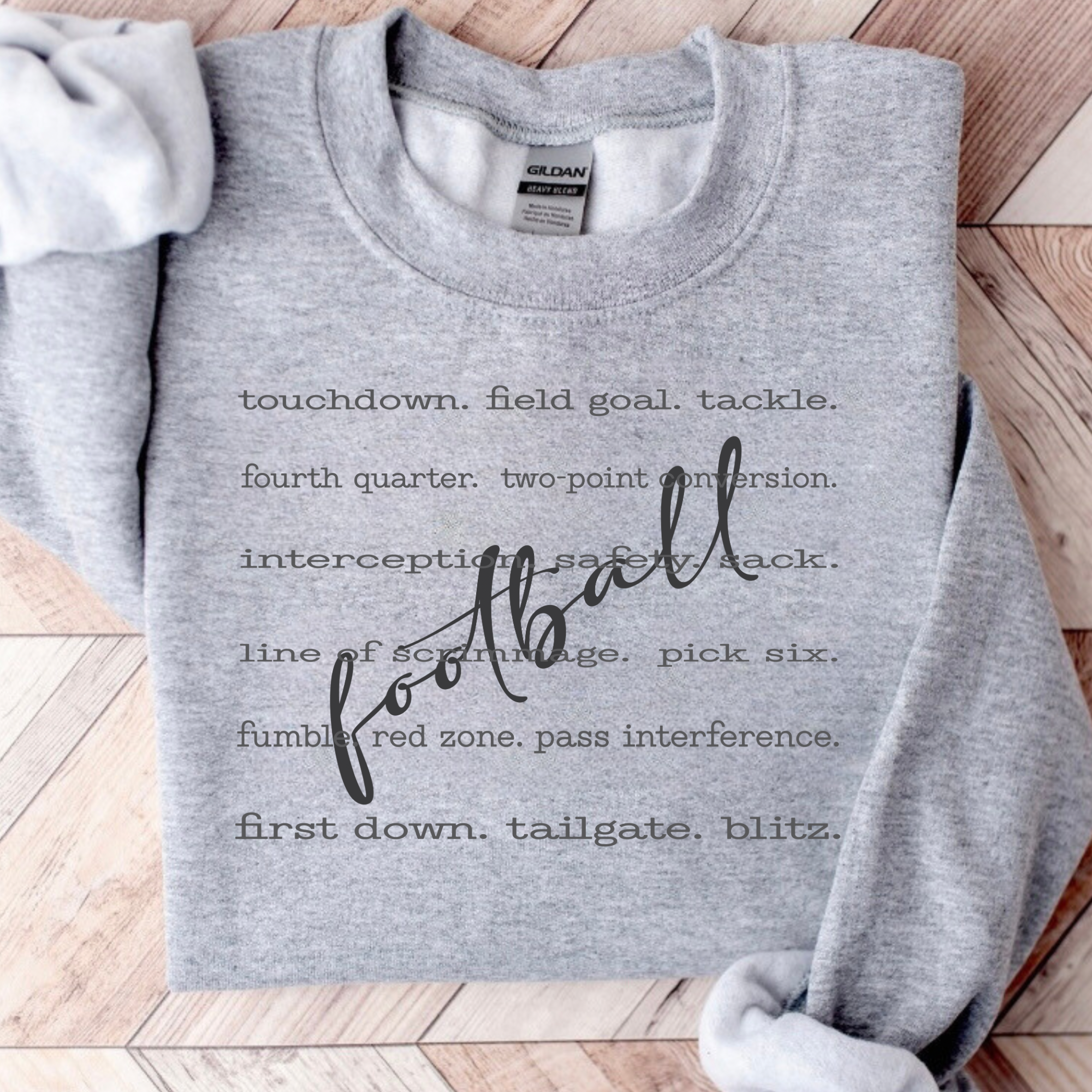 Football Typography Crewneck