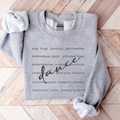 Dance Typography Crewnecks