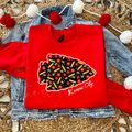 TEACHER THEMED ARROWHEAD- RED CREWNECK