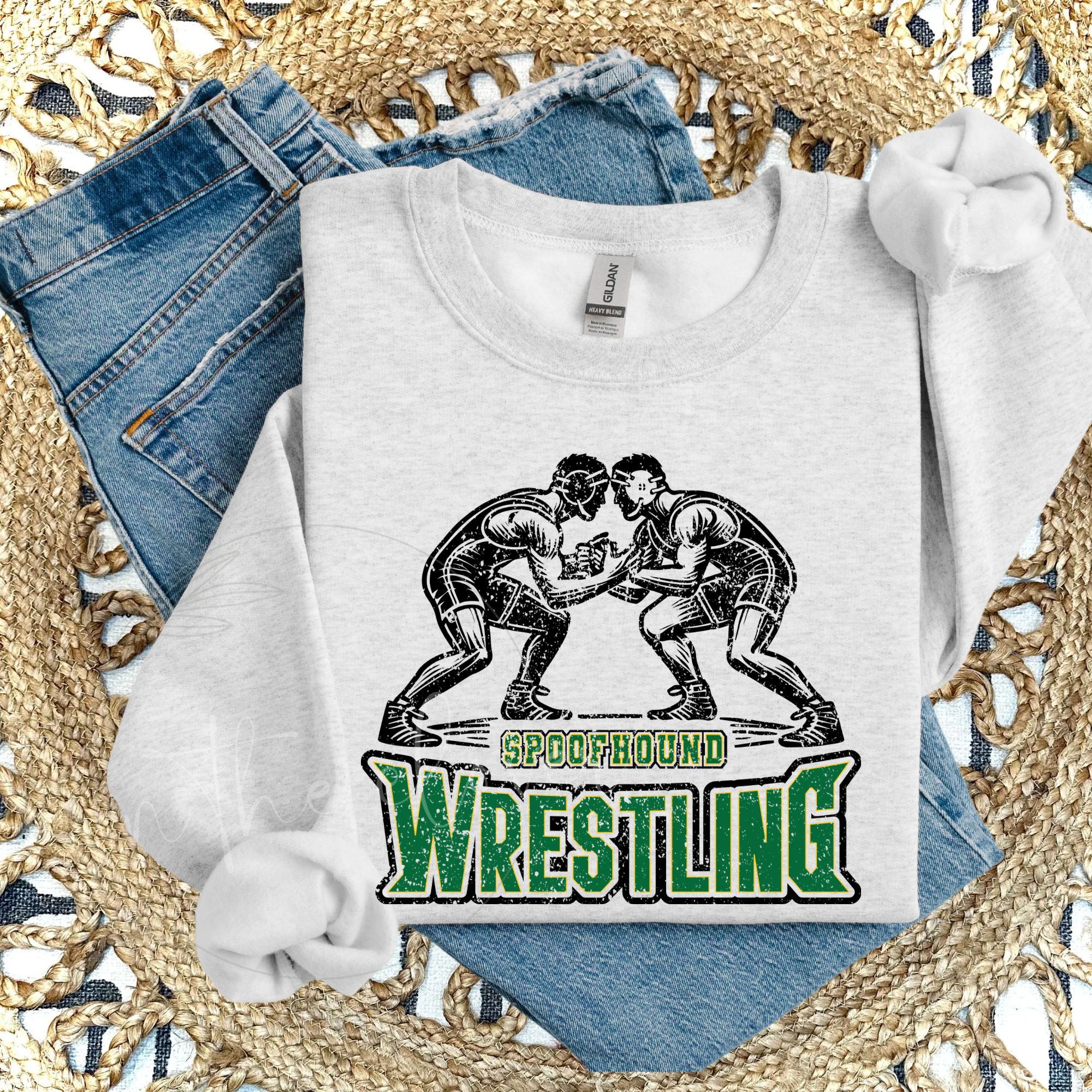 SPOOFHOUND WRESTLING - ASH GREY CREWNECK