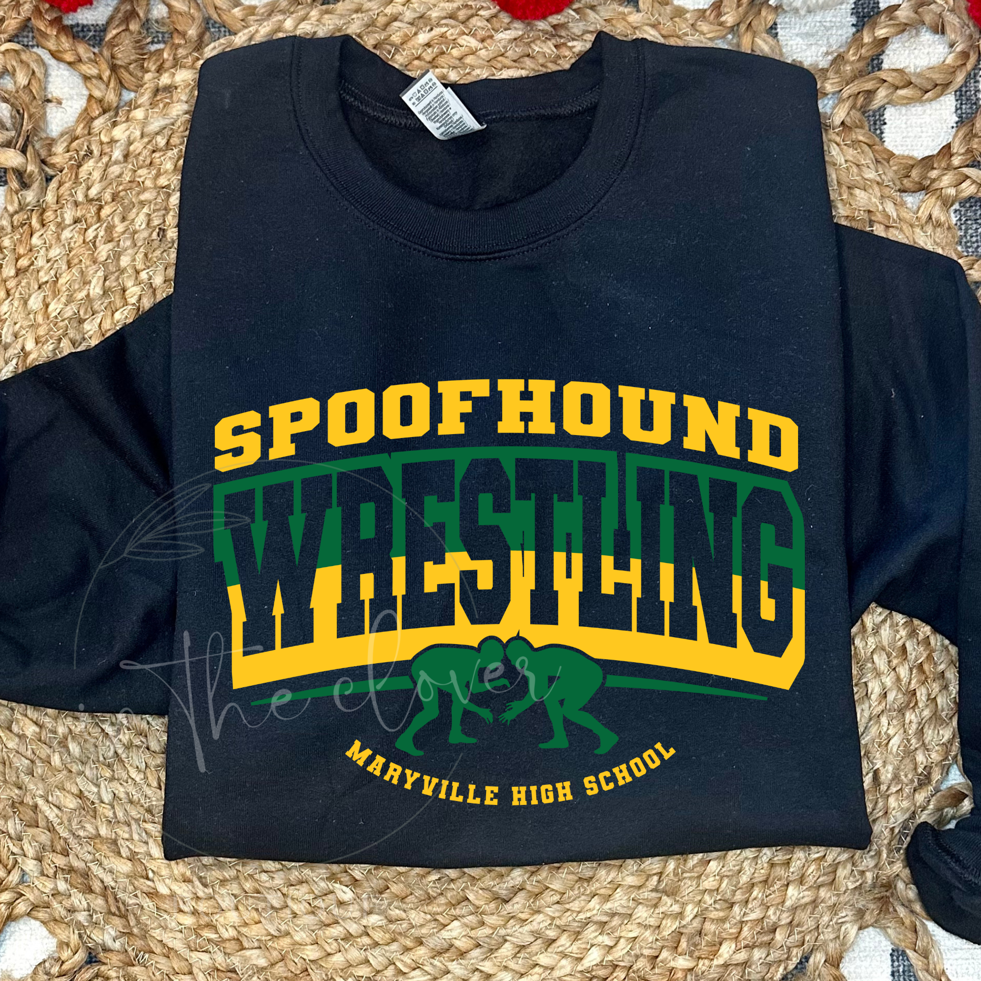 SPOOFHOUND WRESTLING - BLACK CREWNECK