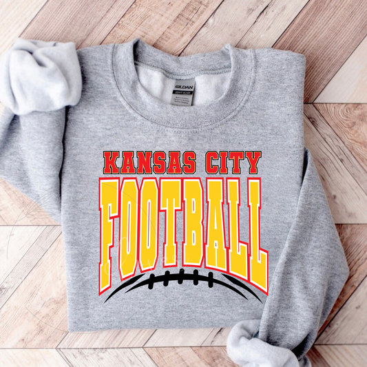 Kansas City Football Grey Crewneck