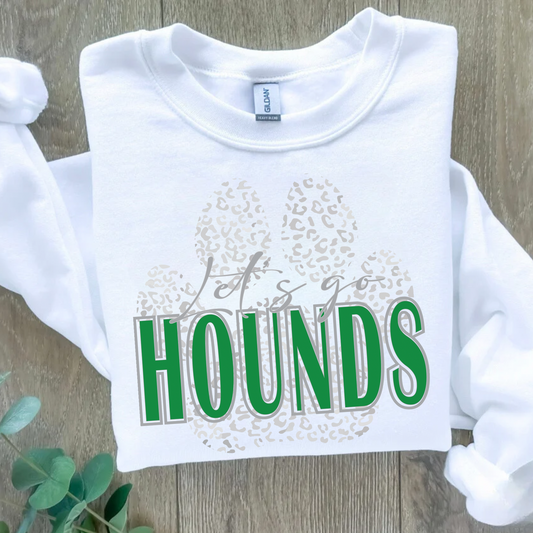 Silver Leopard Hounds White Crewneck