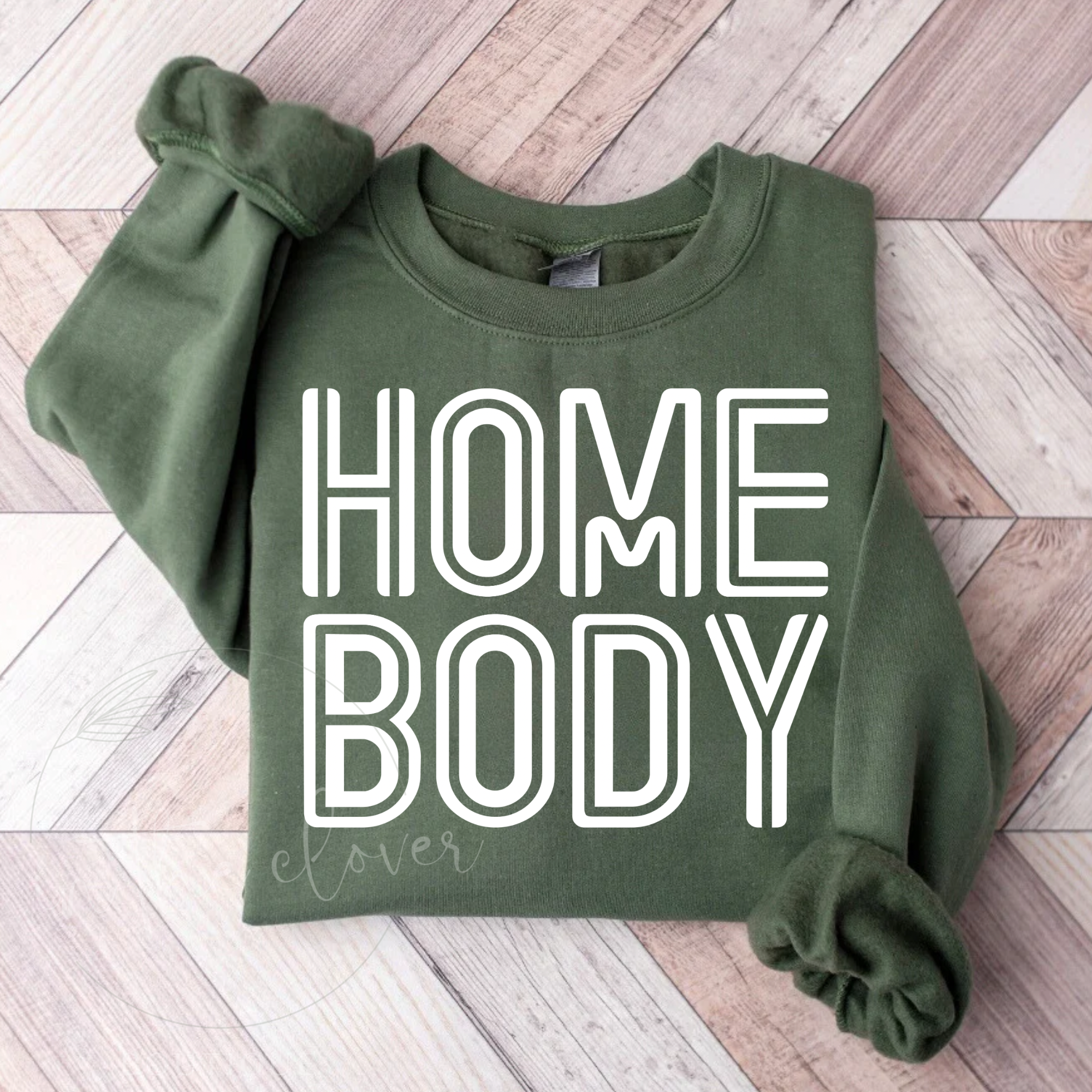 HOMEBODY Olive Green Crewneck