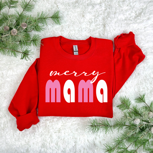 Merry Mama Red Crewneck