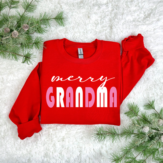 Merry Grandma Red Crewneck