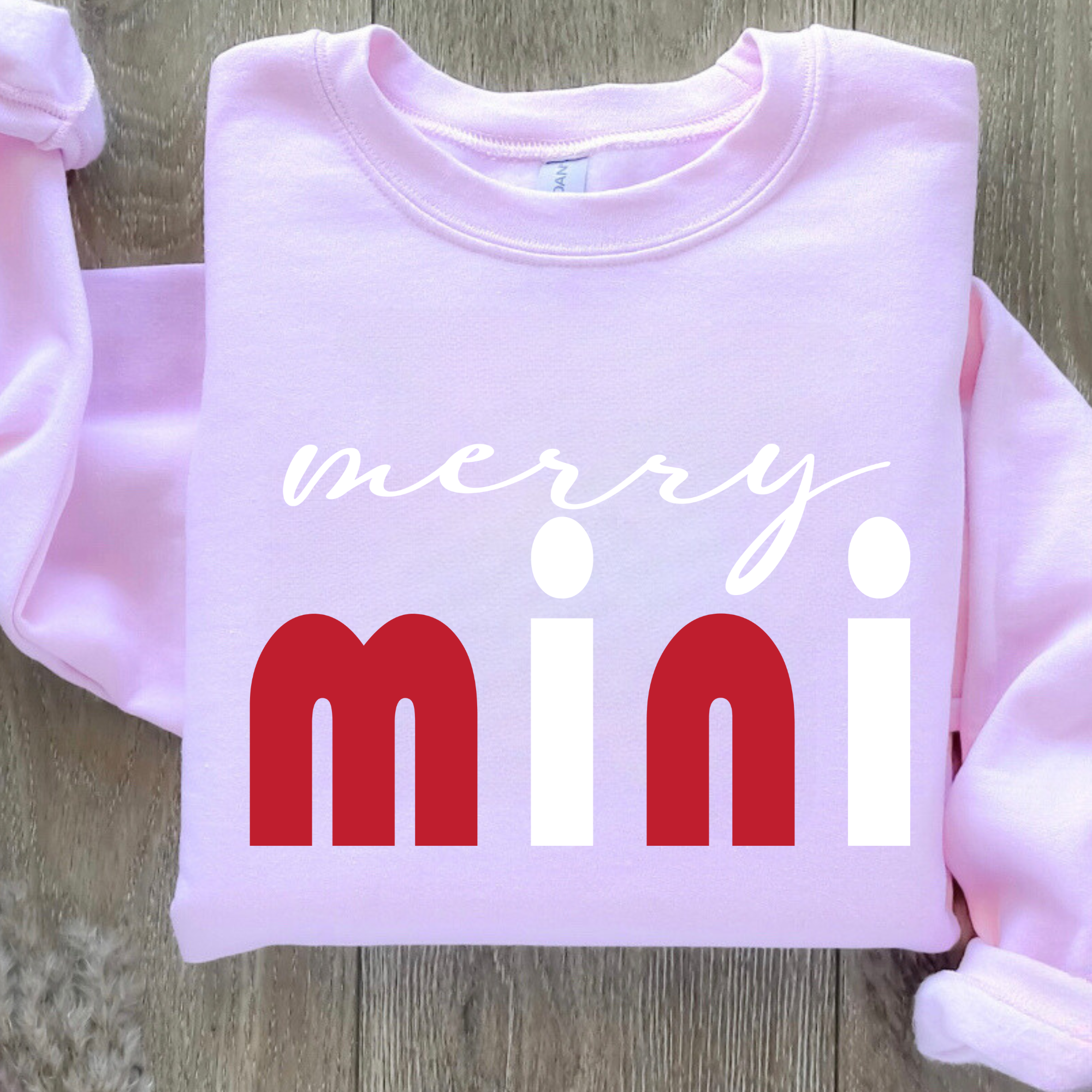 Merry Mini Pink Crewneck