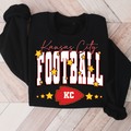 Kansas City Football Star Black Crewneck