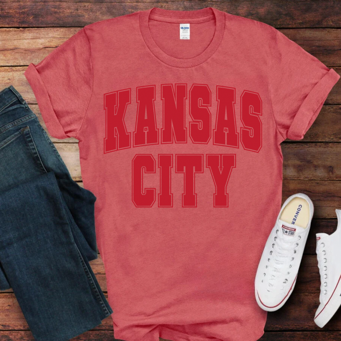 Kansas City Tone on Tone Red Tee