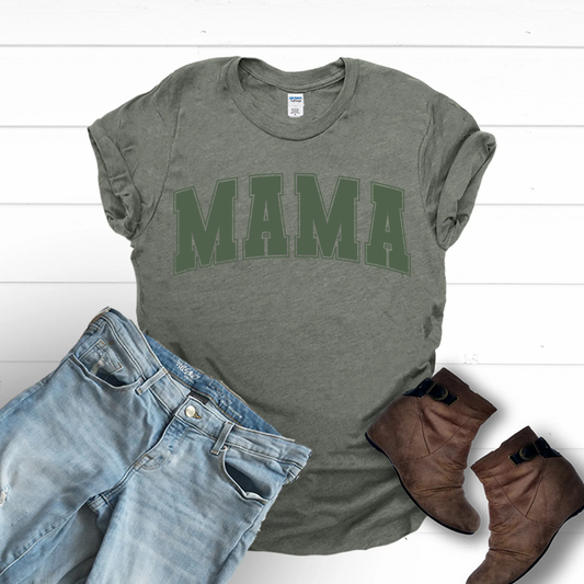 Mama Tone on Tone Heathered Olive Te