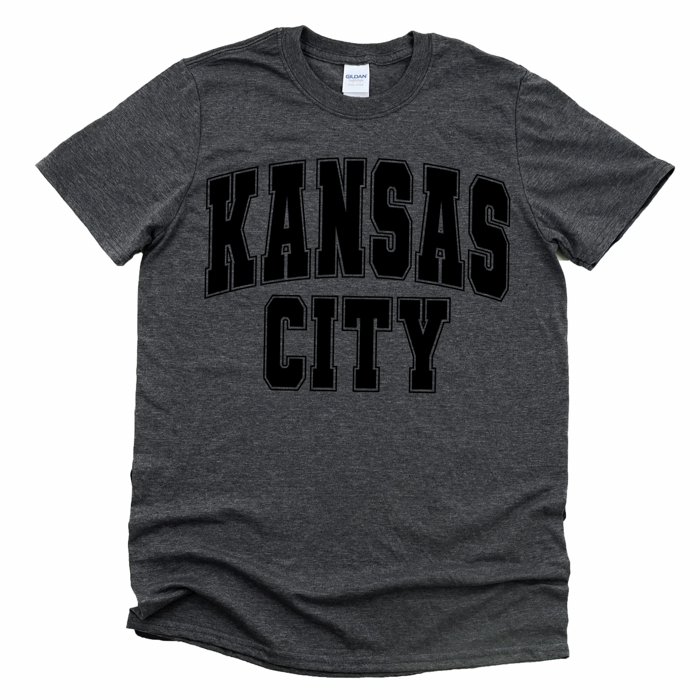 Kansas City Tone on Tone Heathered Charcoal Tee