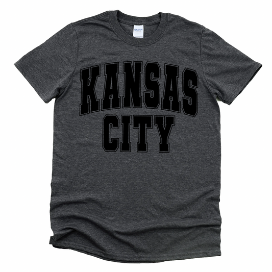 Kansas City Tone on Tone Heathered Charcoal Tee