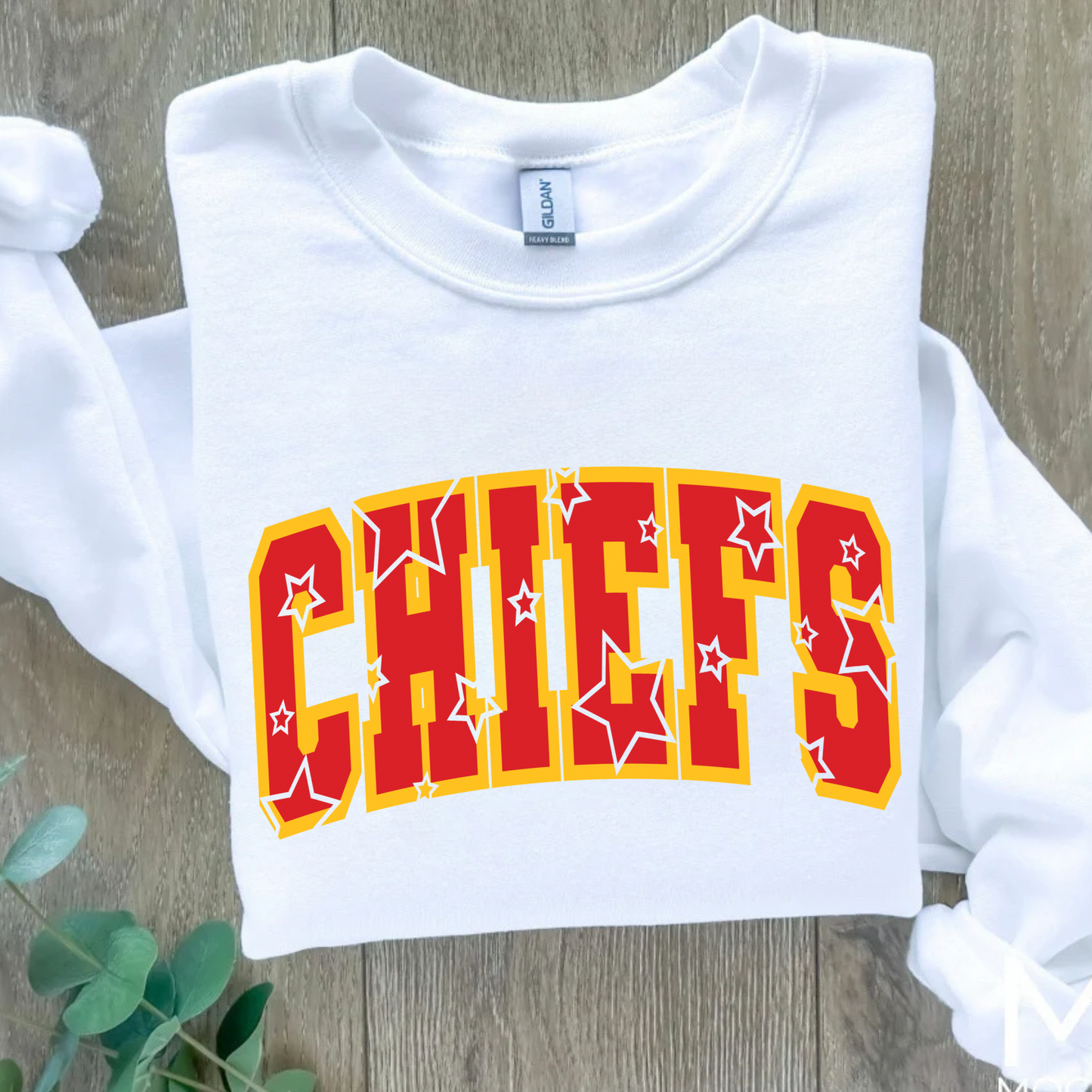 Stars Chiefs White Crewneck