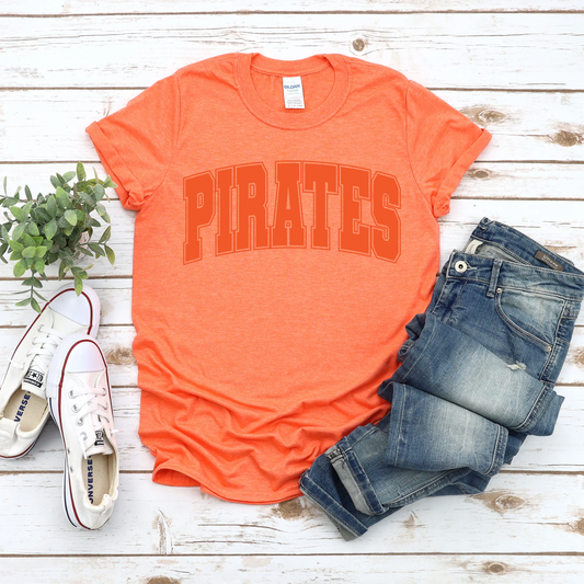 Pirates Tone on Tone Orange Tee