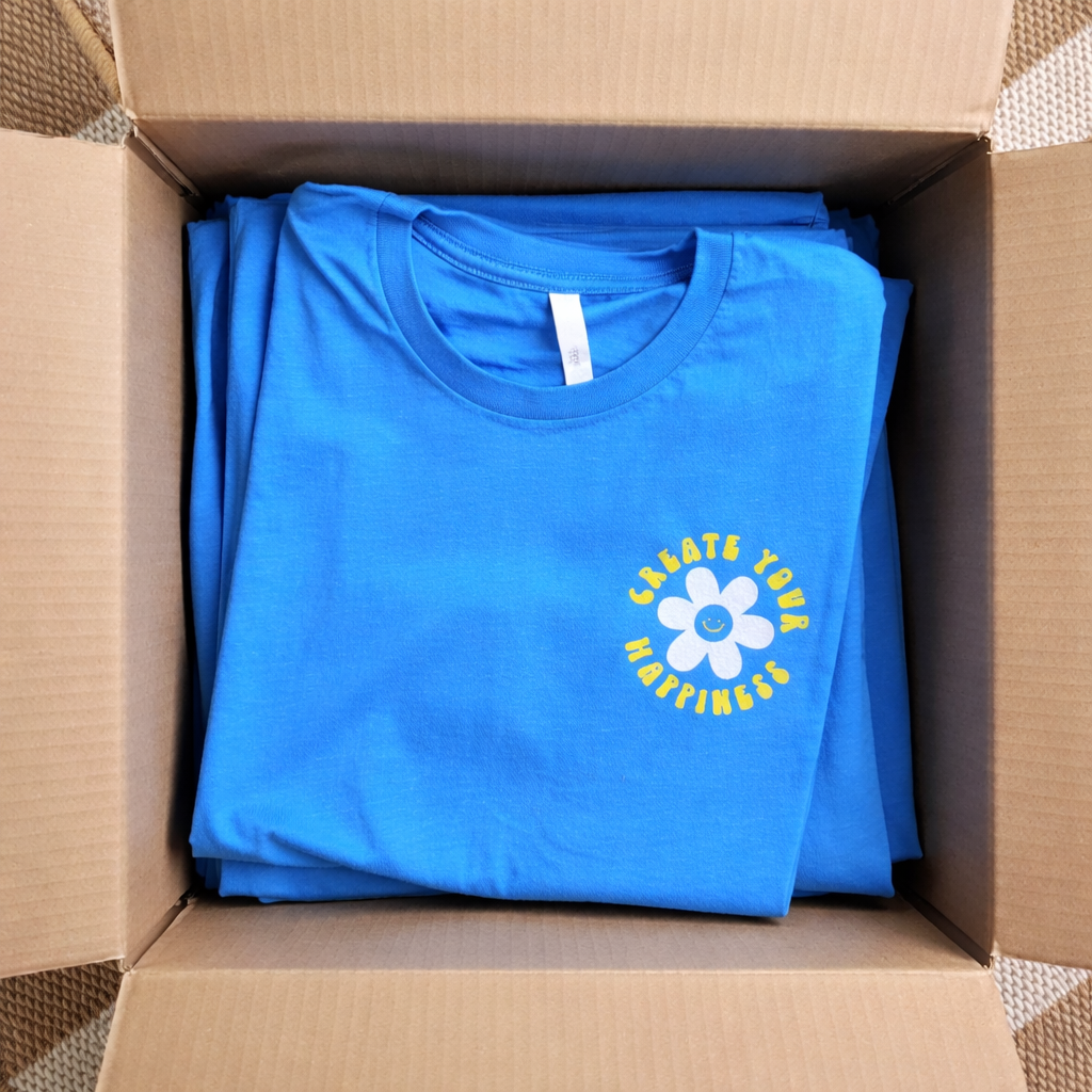 Create Your Own Happiness - Blue Tee