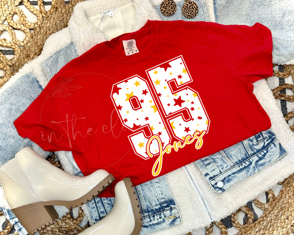 95 JONES STARS - RED TEE