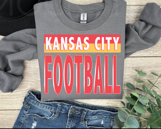 Kansas City Block Ombre Charcoal Crewneck