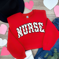 NURSE HEART - RED CREWNECK