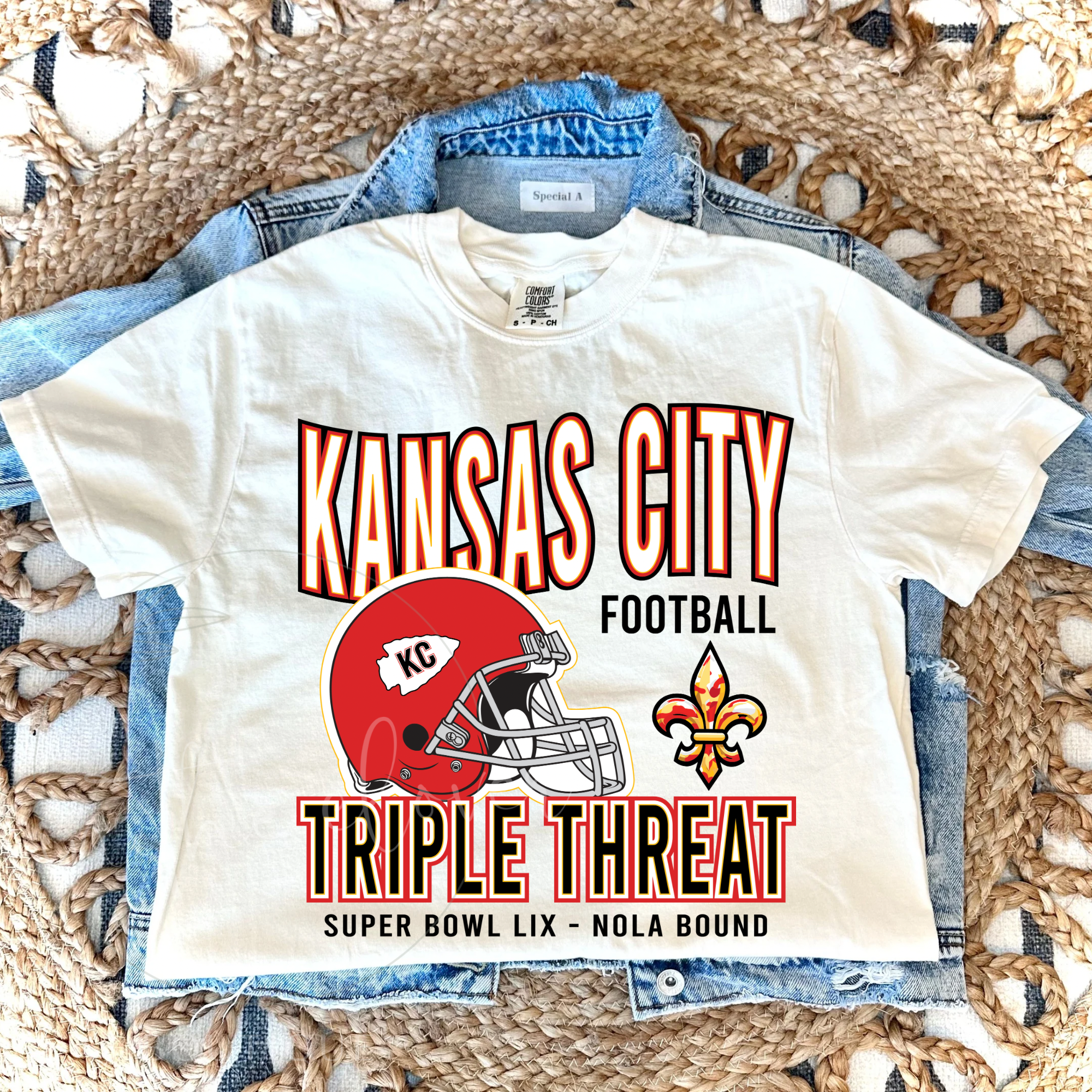 KANSAS CITY TRIPLE THREAT - IVORY TEE