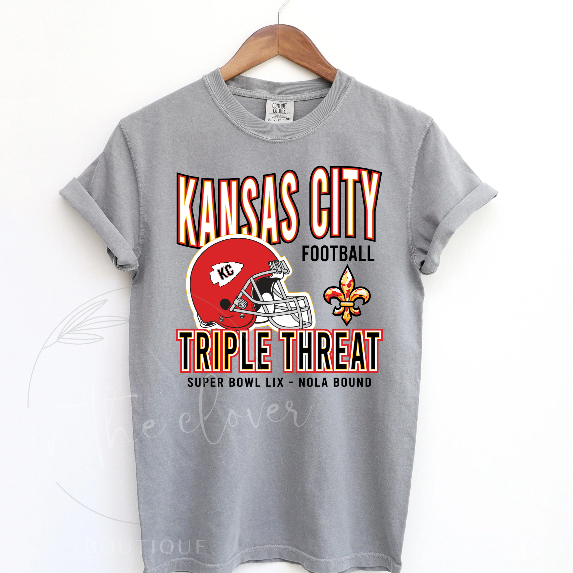 KANSAS CITY TRIPLE THREAT - GREY TEE