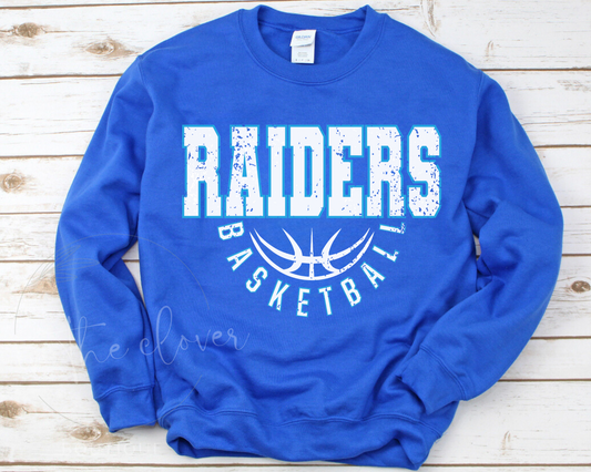 Raiders Basketball Royal Crewneck