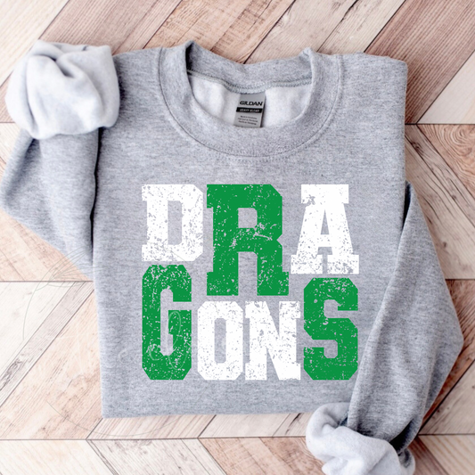 Dragons Green and White Sport Gray