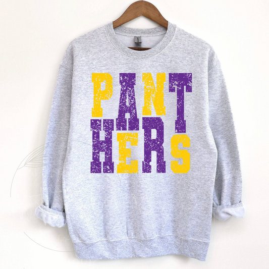 Panthers Purple and Gold Ash Gray