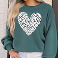DALMATION HEART - BLUE SPRUCE CREWNECK