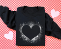 SPLATTER HEART - BLACK CREWNECK