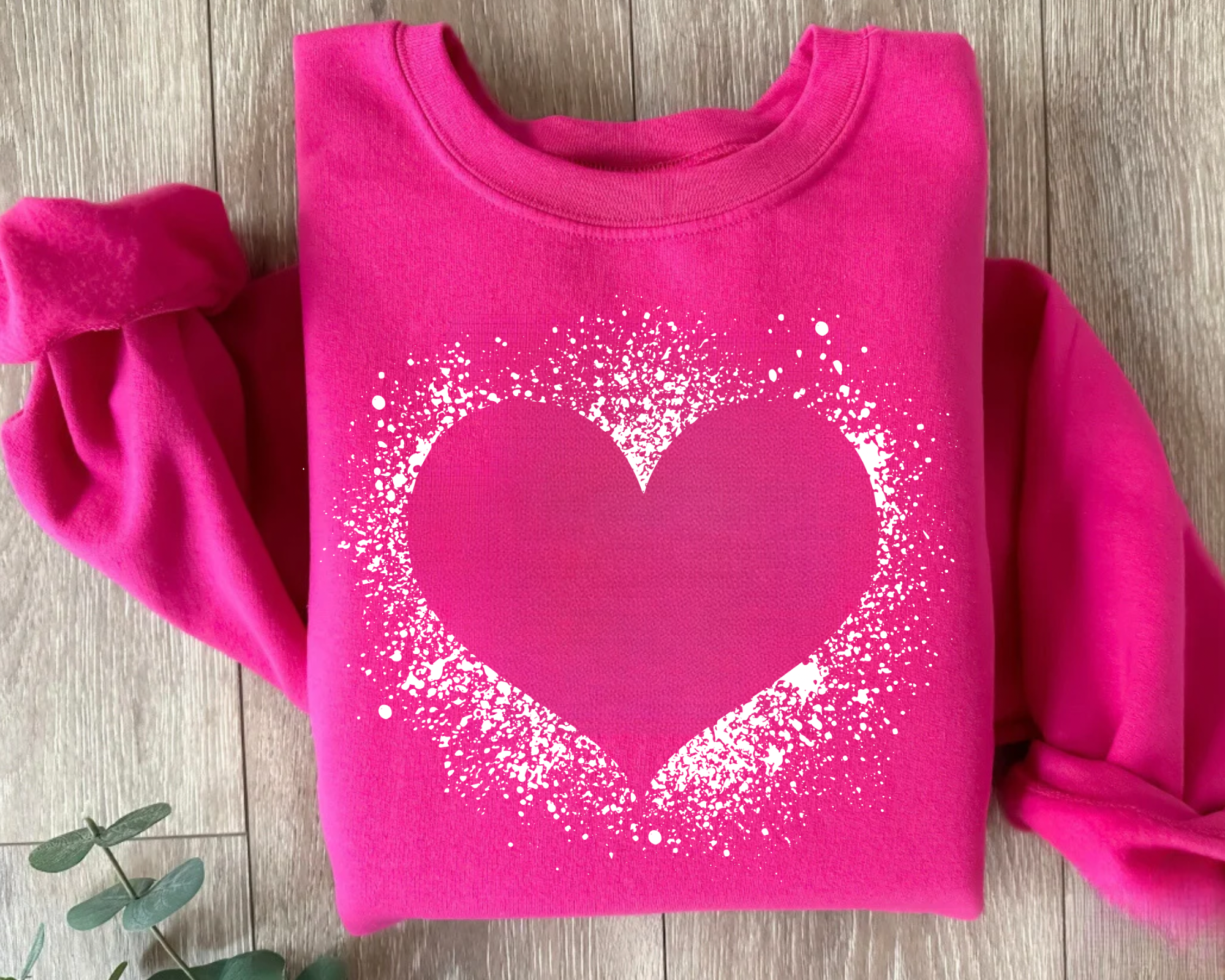 SPLATTER HEART - HELICONIA CREWNECK