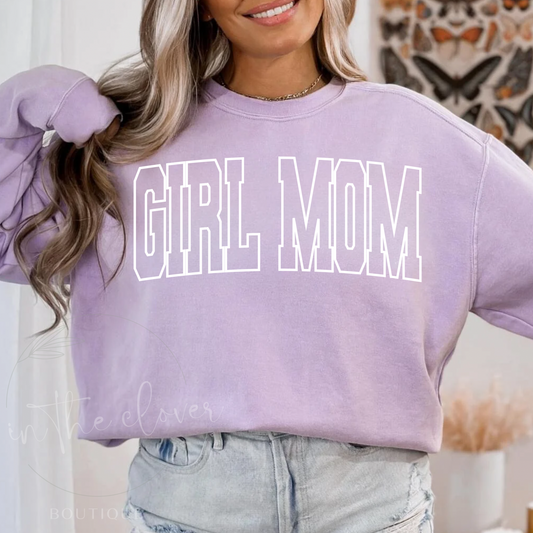 Girl Mom Purple Long Sleeve Tee