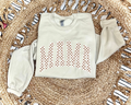 NEUTRAL CHECKERED MAMA - SAND CREWNECK