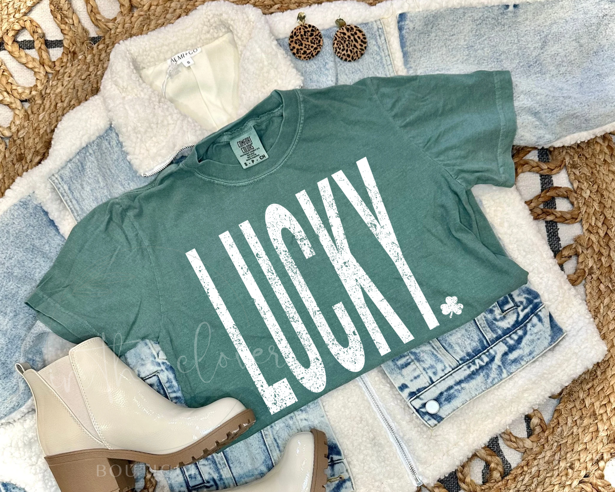 OVERSIZED LUCKY - GREEN TEE
