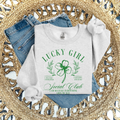 GREEN LUCKY GIRL SOCIAL CLUB - ASH CREWNECK