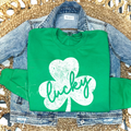 LUCKY SHAMROCK - GREEN CREWNECK