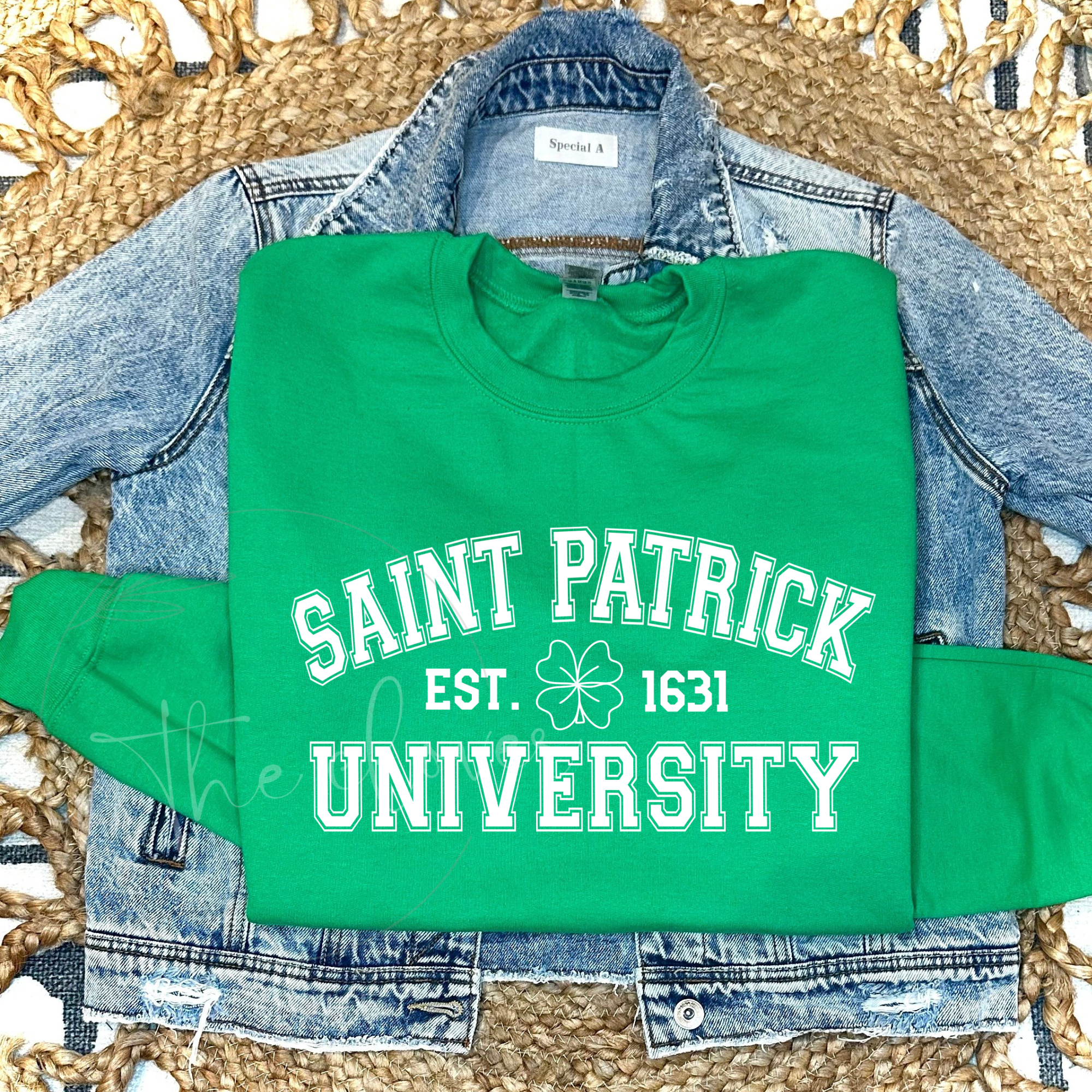 SAINT PATRICK'S UNIVERSITY  - GREEN CREWNECK