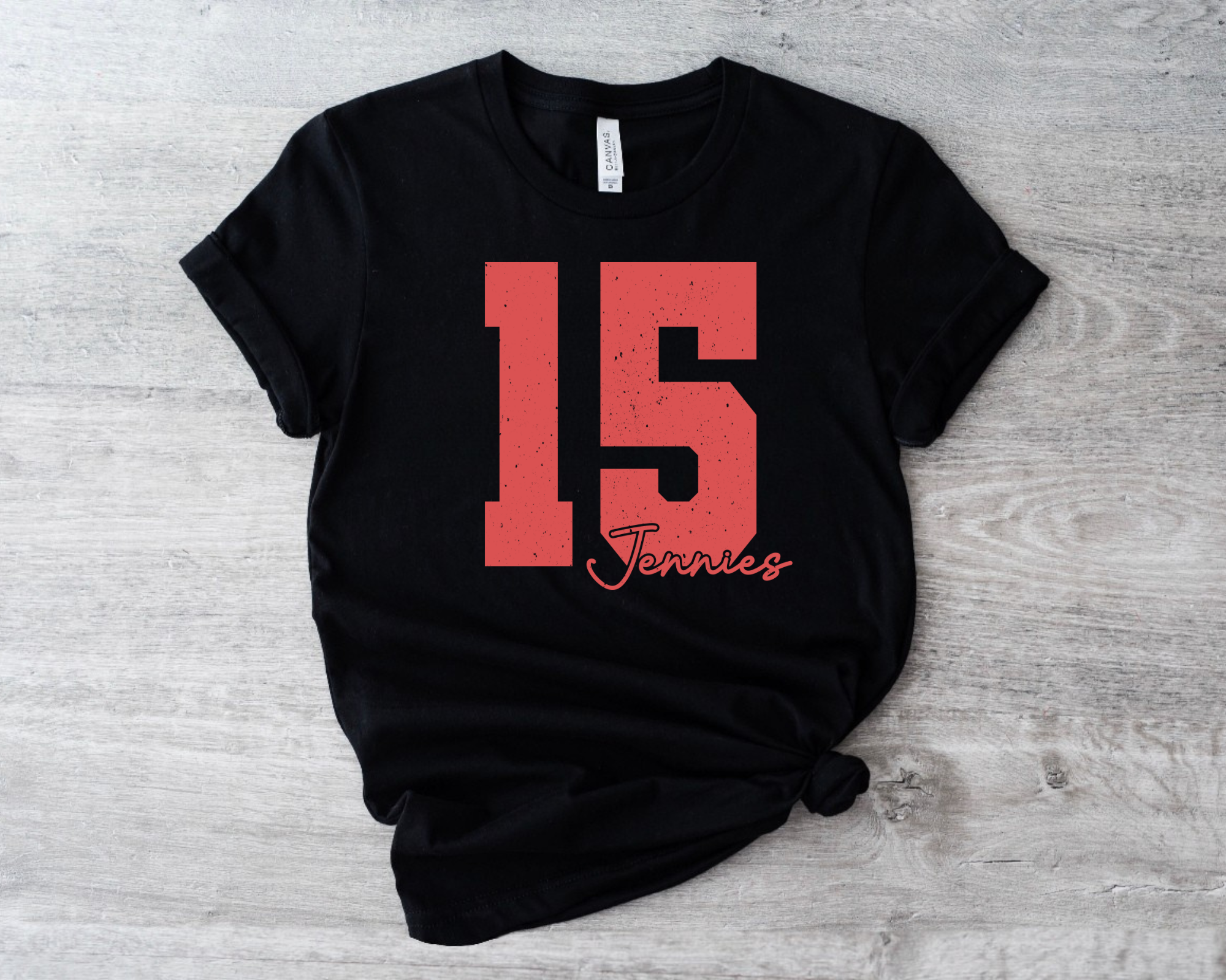 CUSTOM JENNIES - BLACK TEE