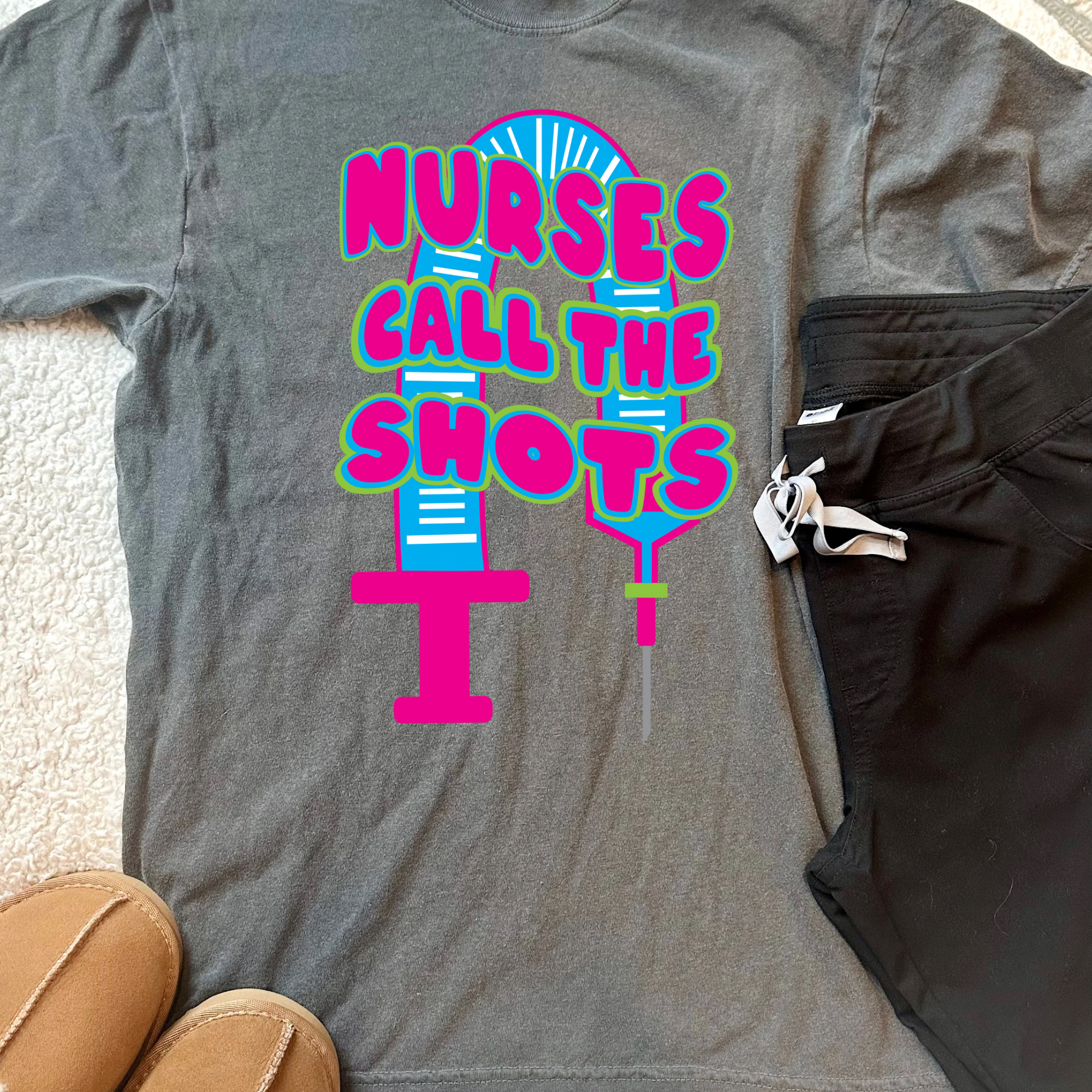 Nurses Call the Shots Pepper Tee