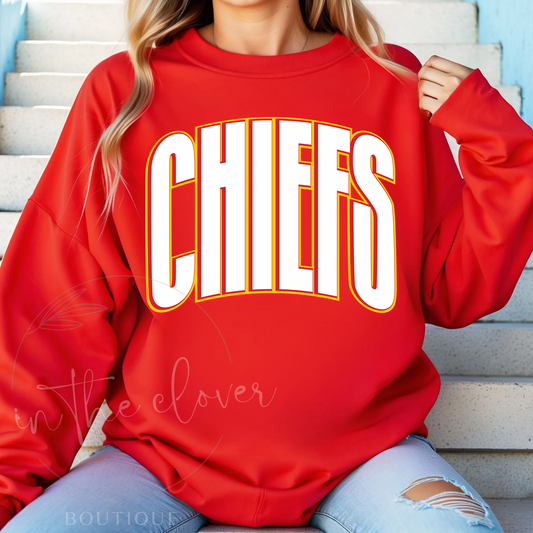 Oversized Chiefs Red Crewneck