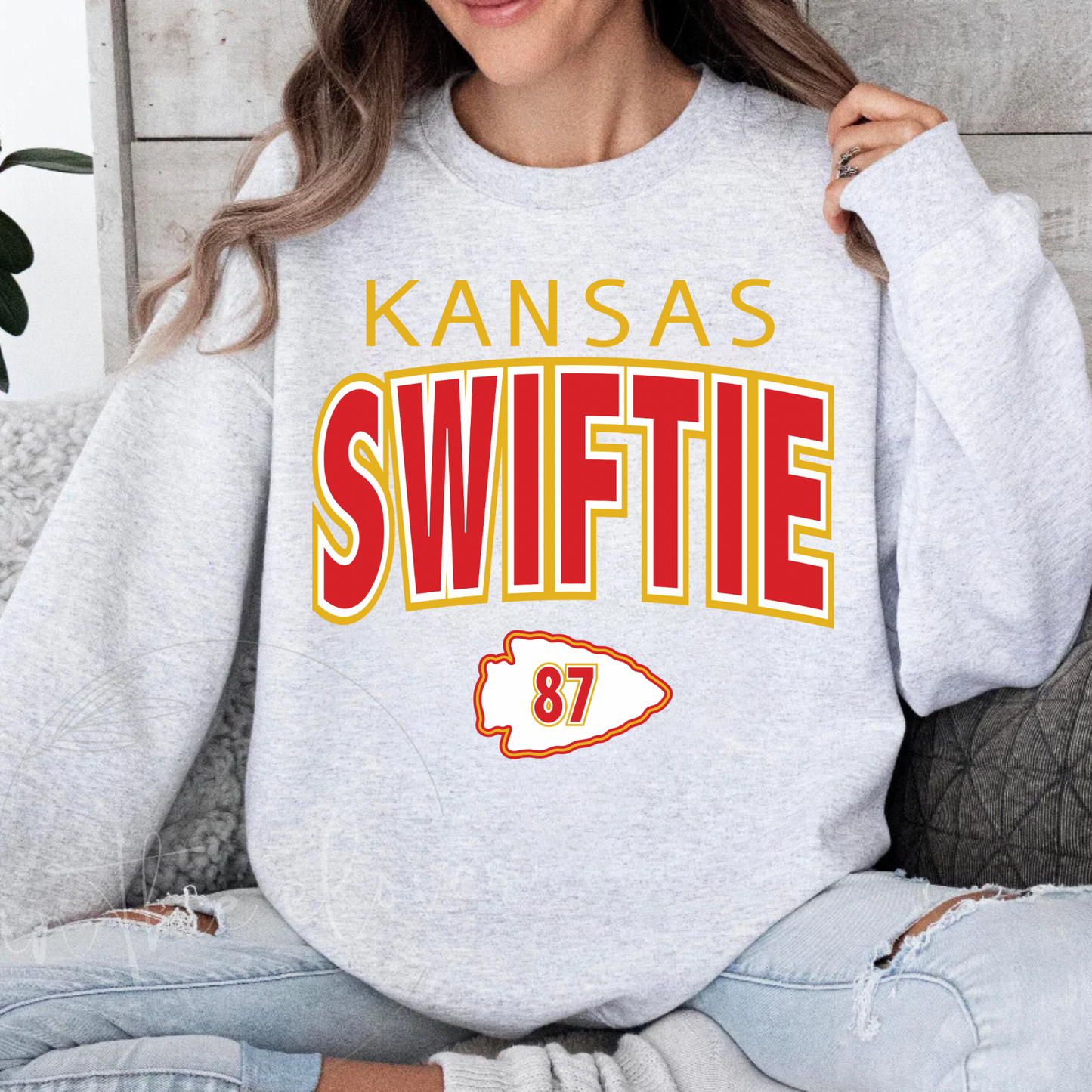 Kansas Swiftie 87 Ash Crewneck