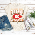 KANSAS CITY FOOTBALL CHAMPIONS IVORY TEE