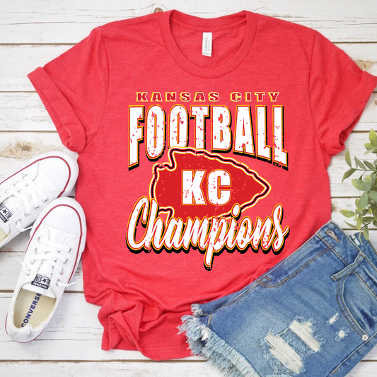 Kansas City Football Champions Red Tee