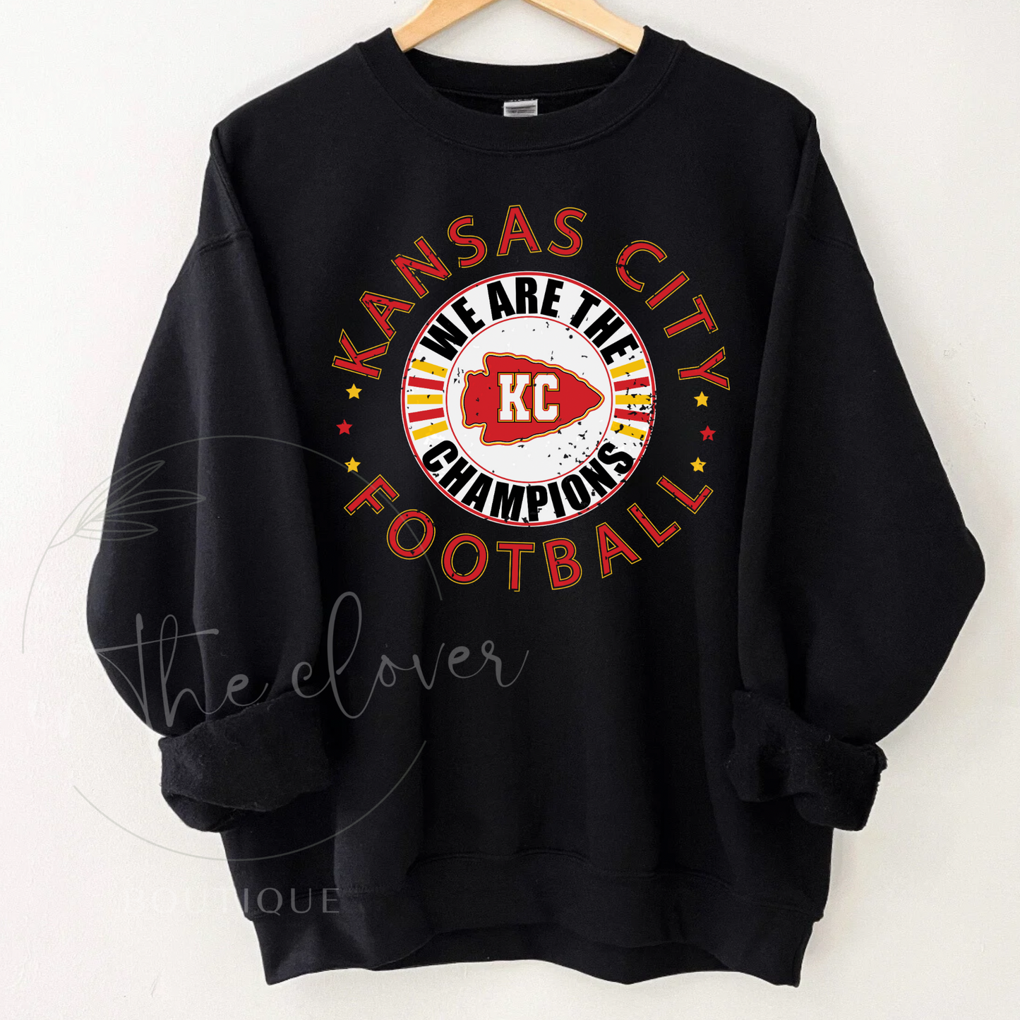 Kansas City Football We are The Champions Poker Chip Black Crewneck