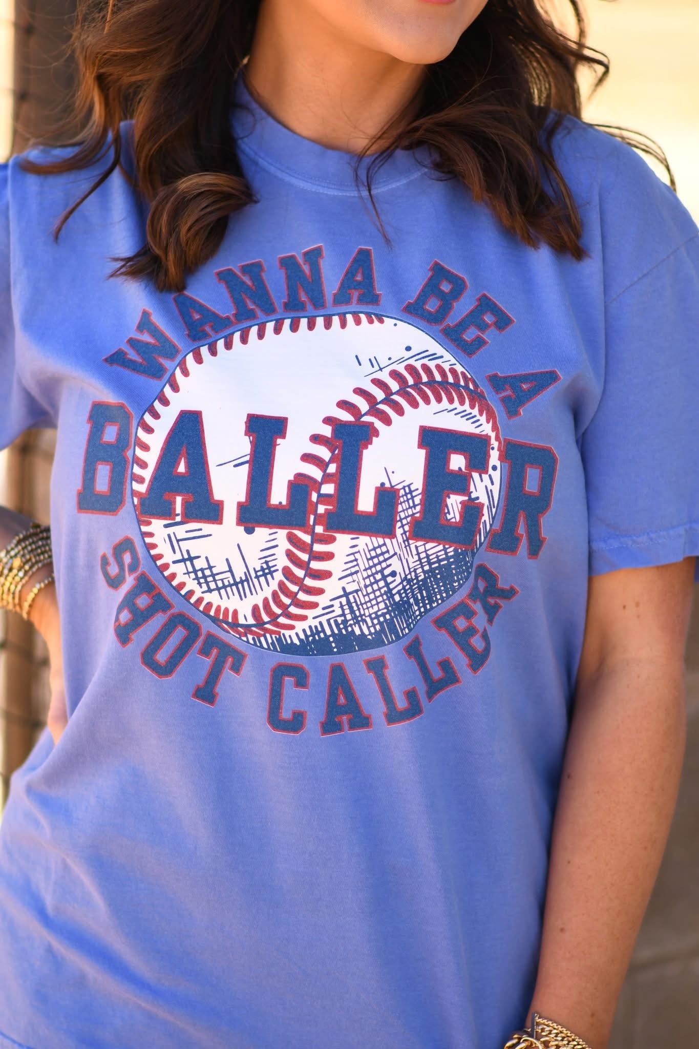 WANNA BE A BALLER - BLUE TEE
