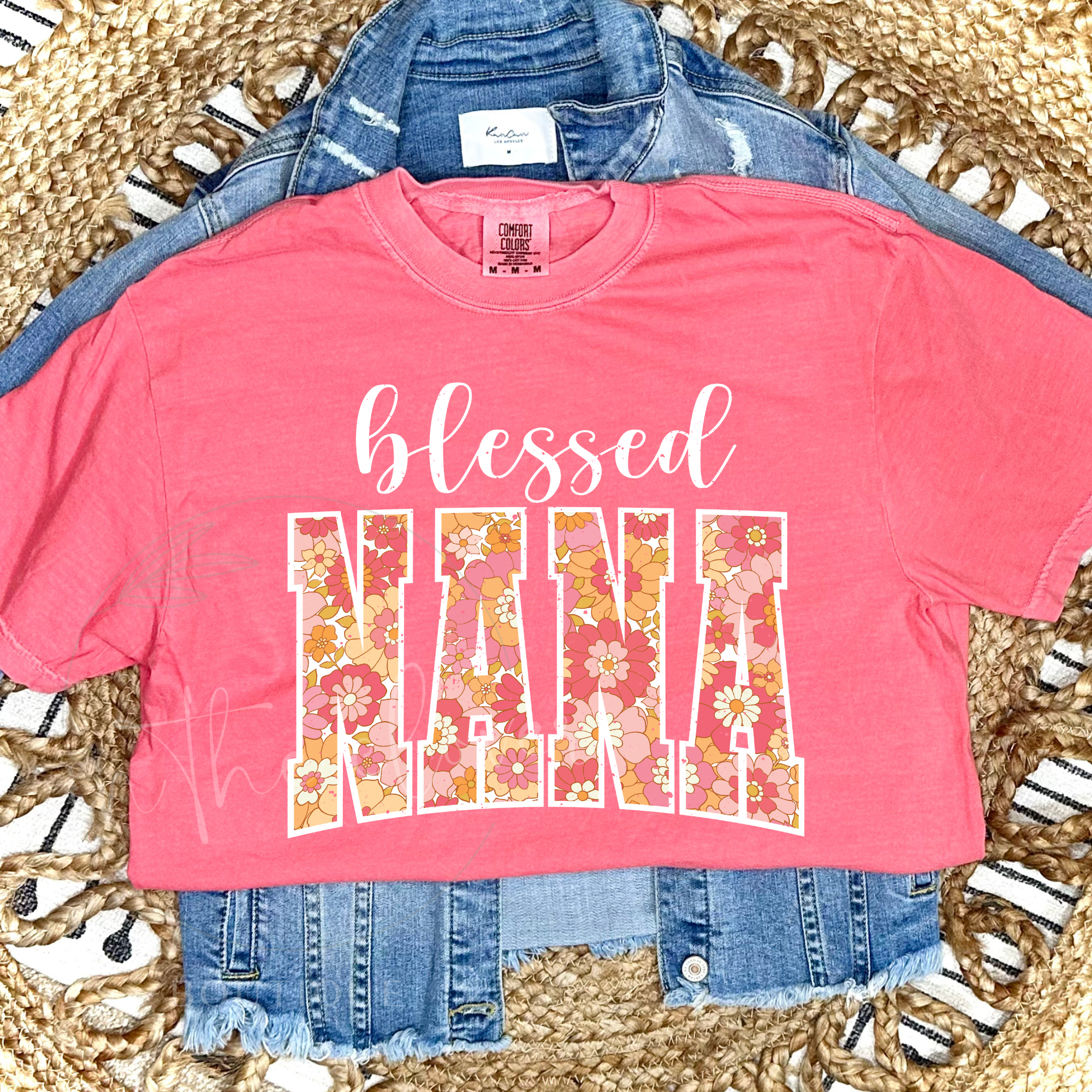 BLESSED NANA - WATERMELON TEE