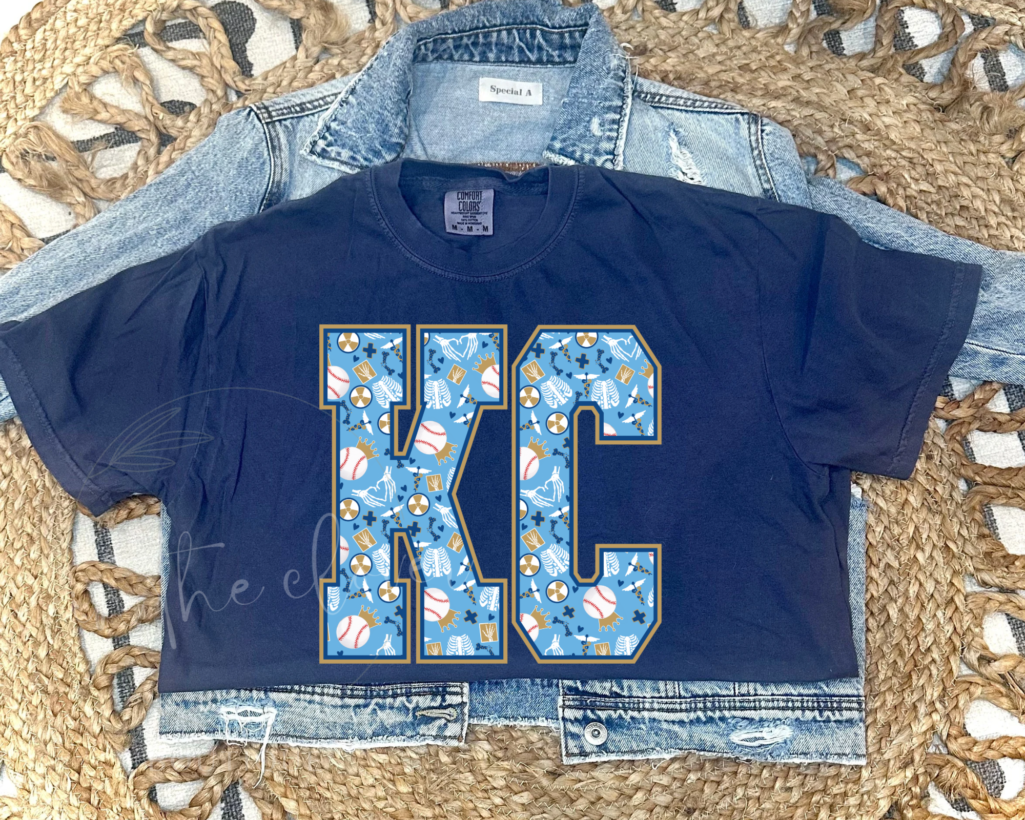 RADIOLOGY THEMED ROYALS KC - NAVY TEE