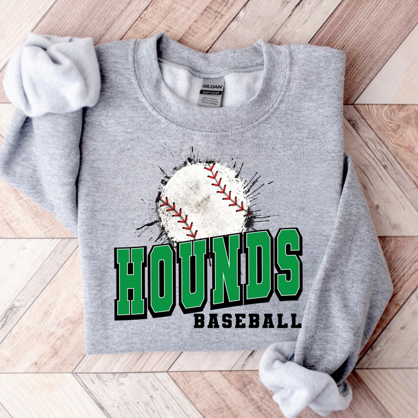 Hounds Baseball Shattered Baseball Crewneck